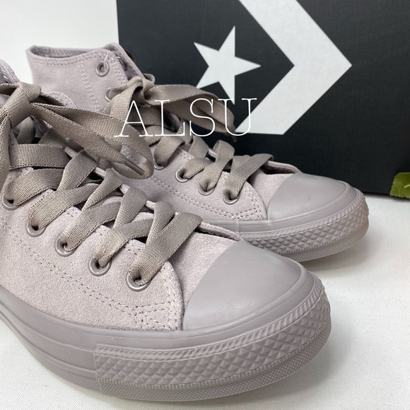 Converse Ctas Suede HI Mercury Grey W AUTHENTIC - Picture 7 of 8